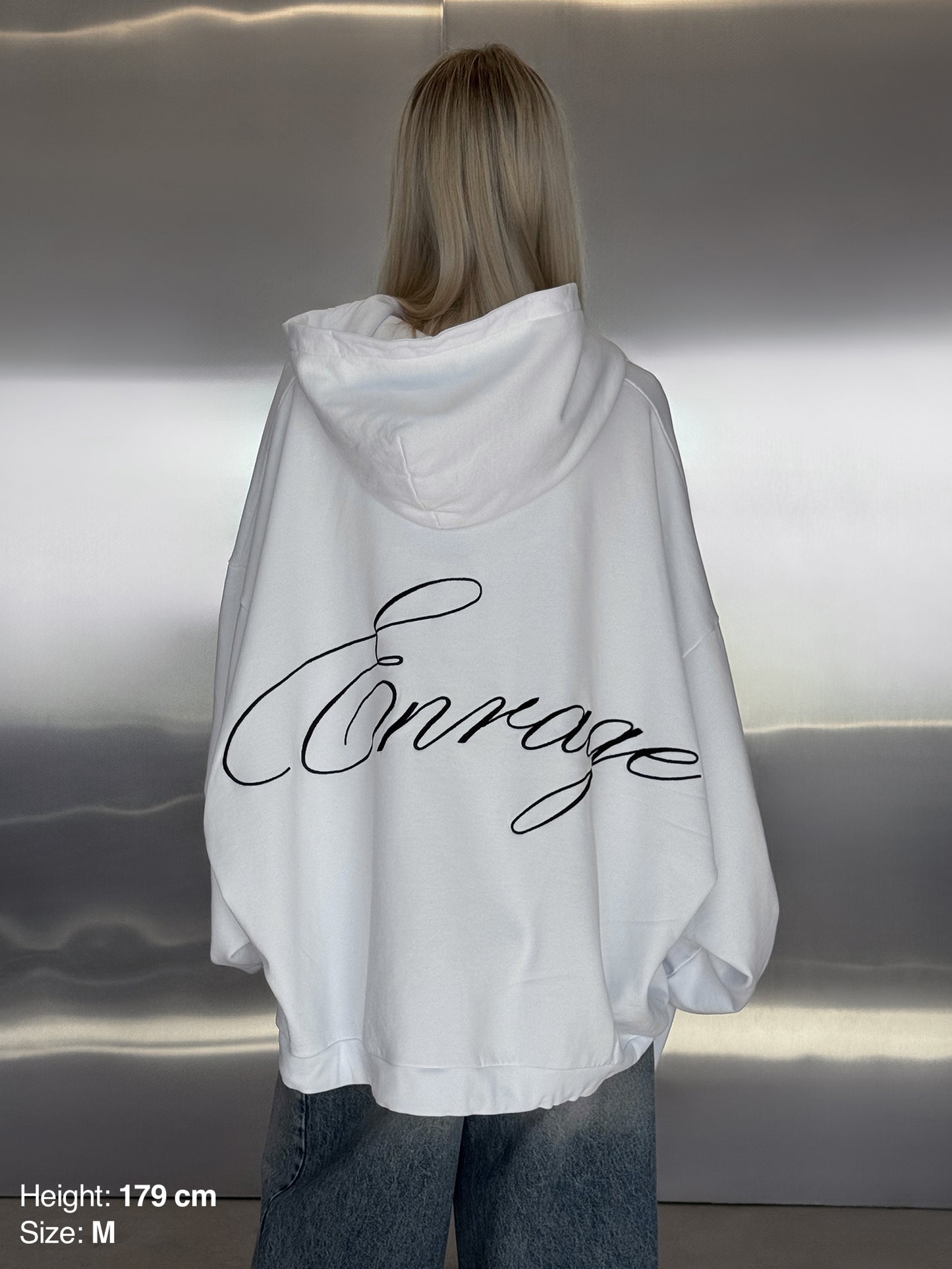 SCRIPT HOODIE - WHITE