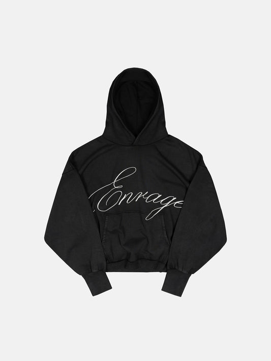 SCRIPT HOODIE - BLACK