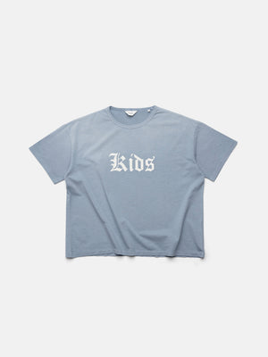 SINGLE STITCH TEE - KIDS DUSTY BLUE
