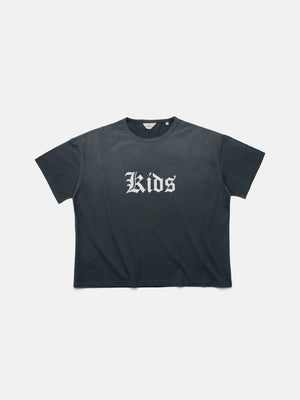 SINGLE STITCH TEE - KIDS WASHED BLACK
