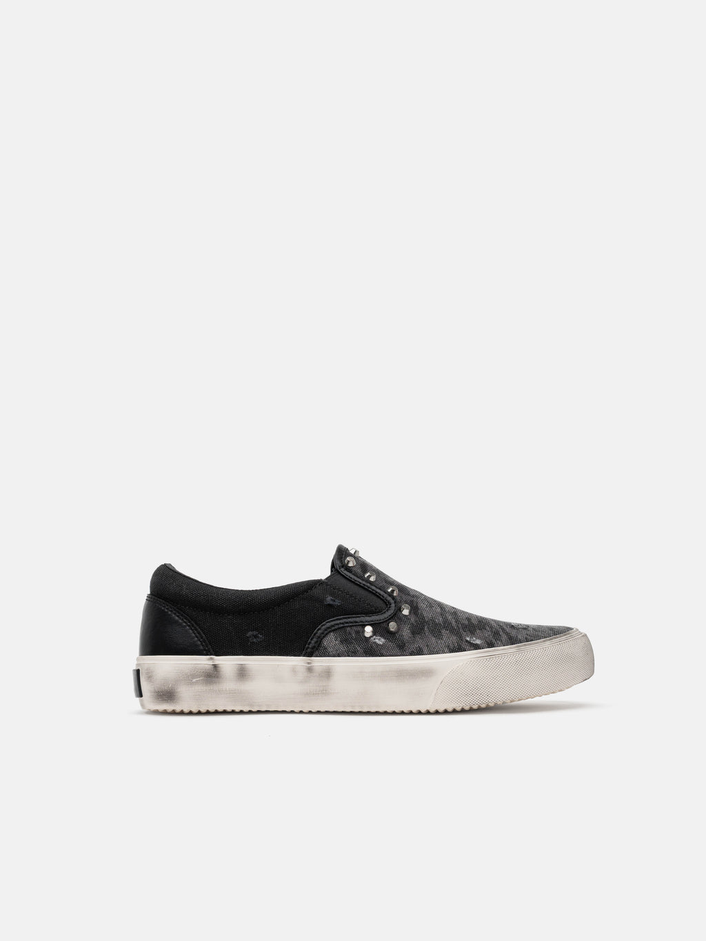 SLIP ON SNEAKER - BLACK LEOPARD