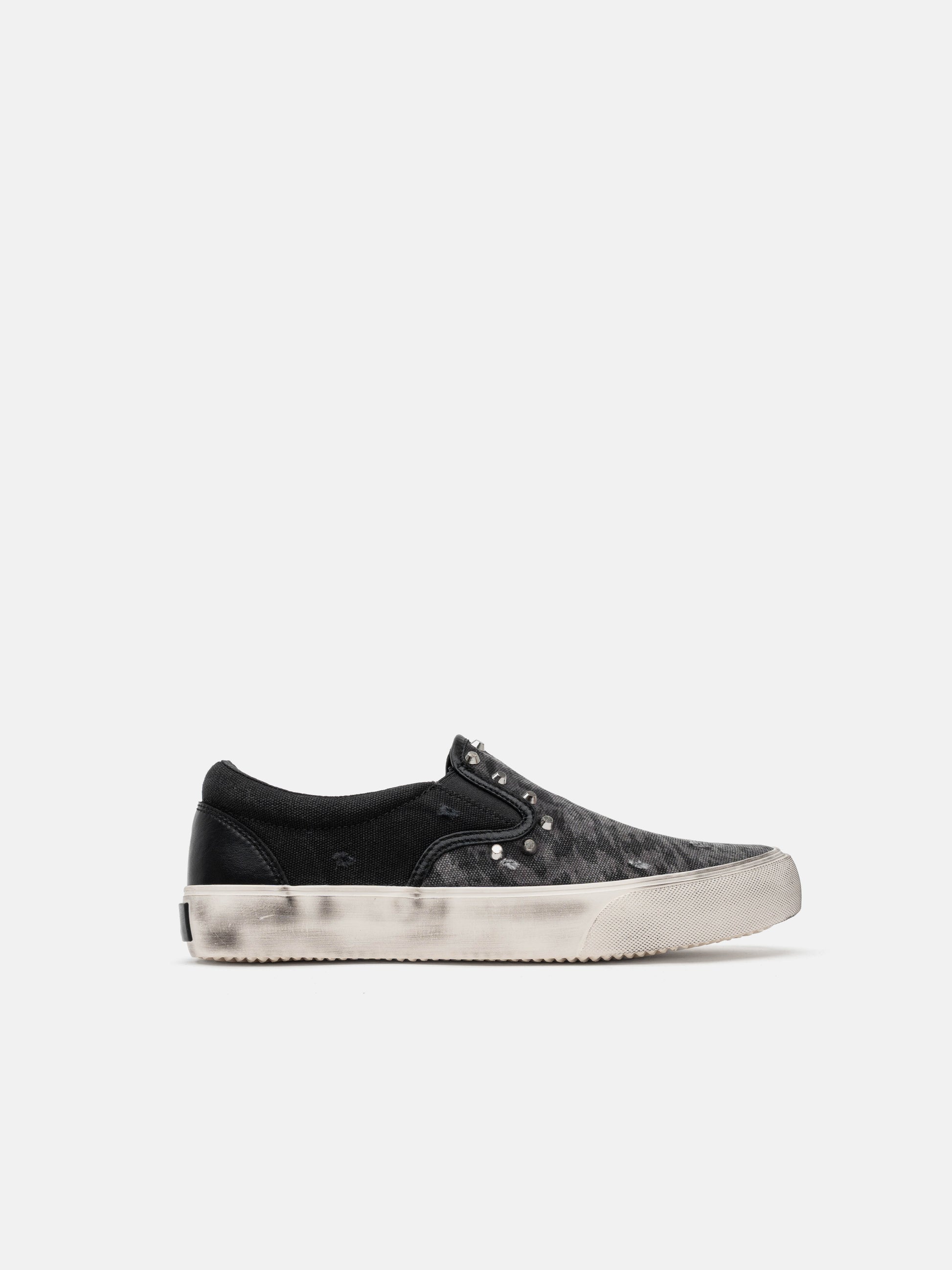 SLIP ON SNEAKER - BLACK LEOPARD