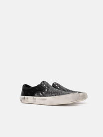 SLIP ON SNEAKER - BLACK LEOPARD