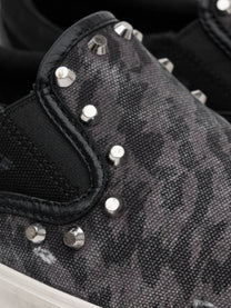 SLIP ON SNEAKER - BLACK LEOPARD