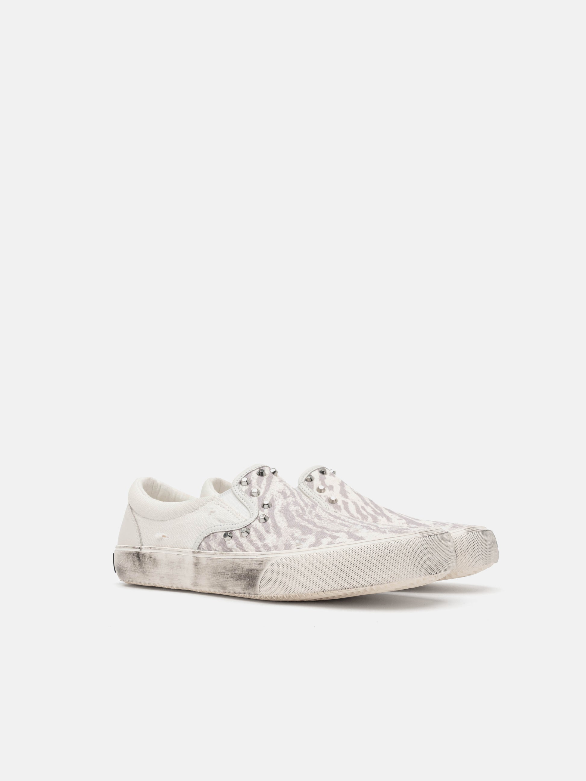 SLIP ON SNEAKER - WHITE LEOPARD