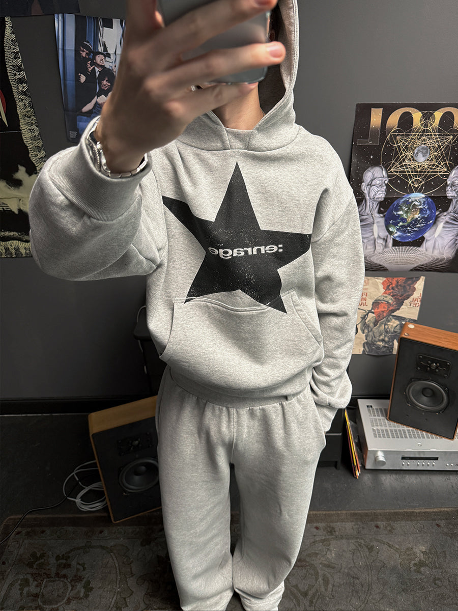 STAR HOODIE - GRAY