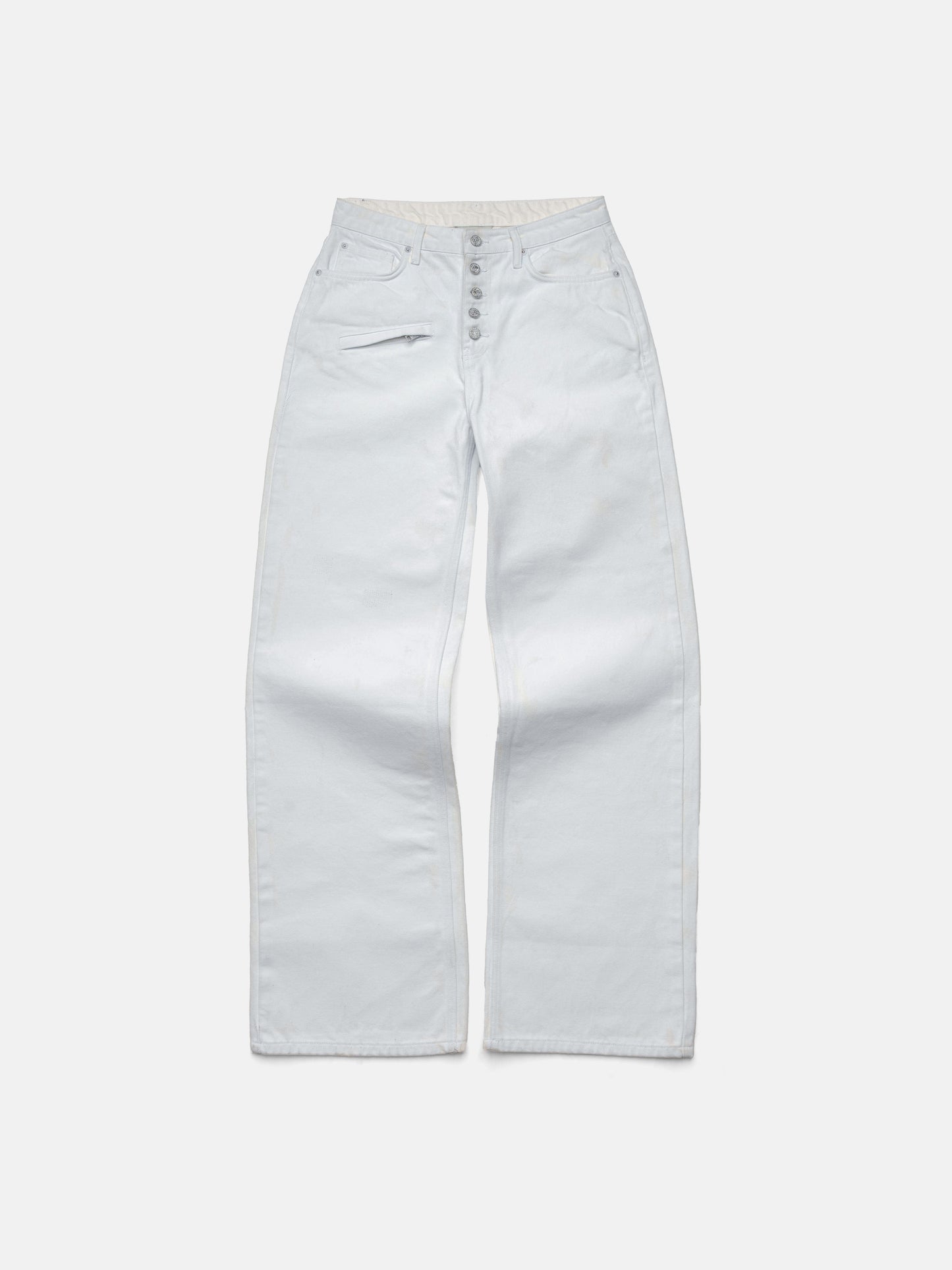STRAIGHT JEANS - WHITE PAINT