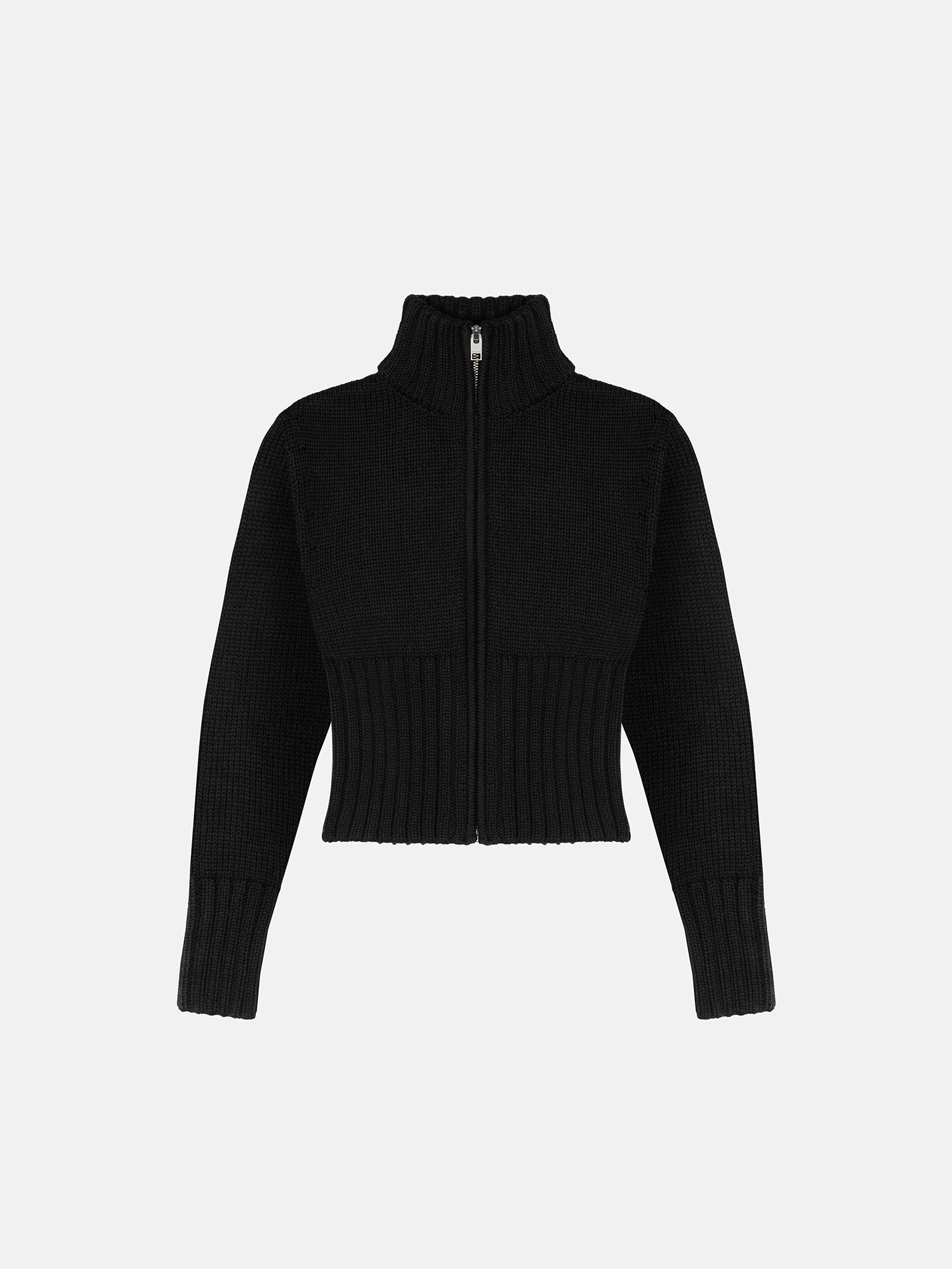 ZIP-CARDIGAN – SCHWARZ
