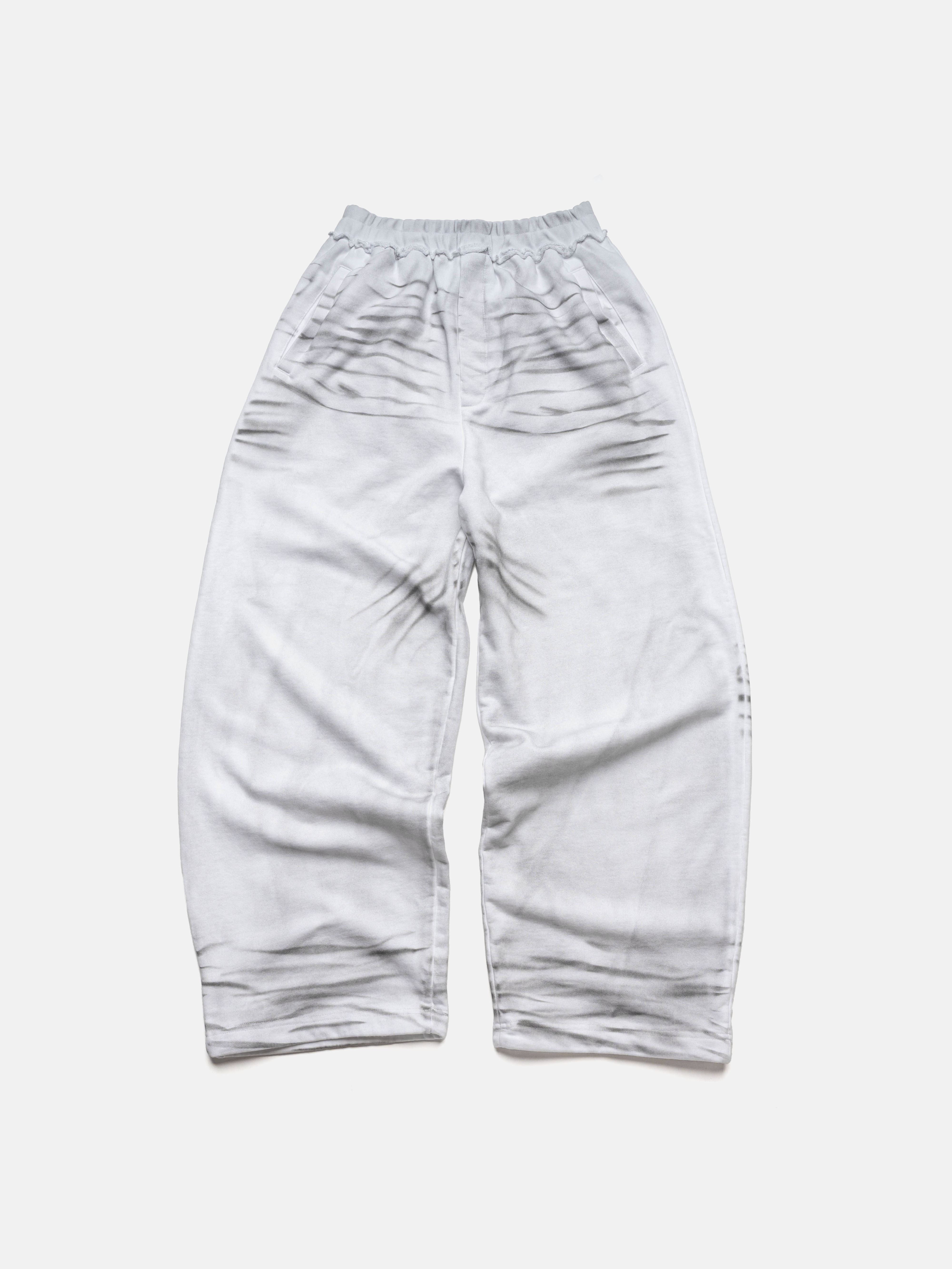 DIRTY SPRAY SWEATPANTS - WHITE