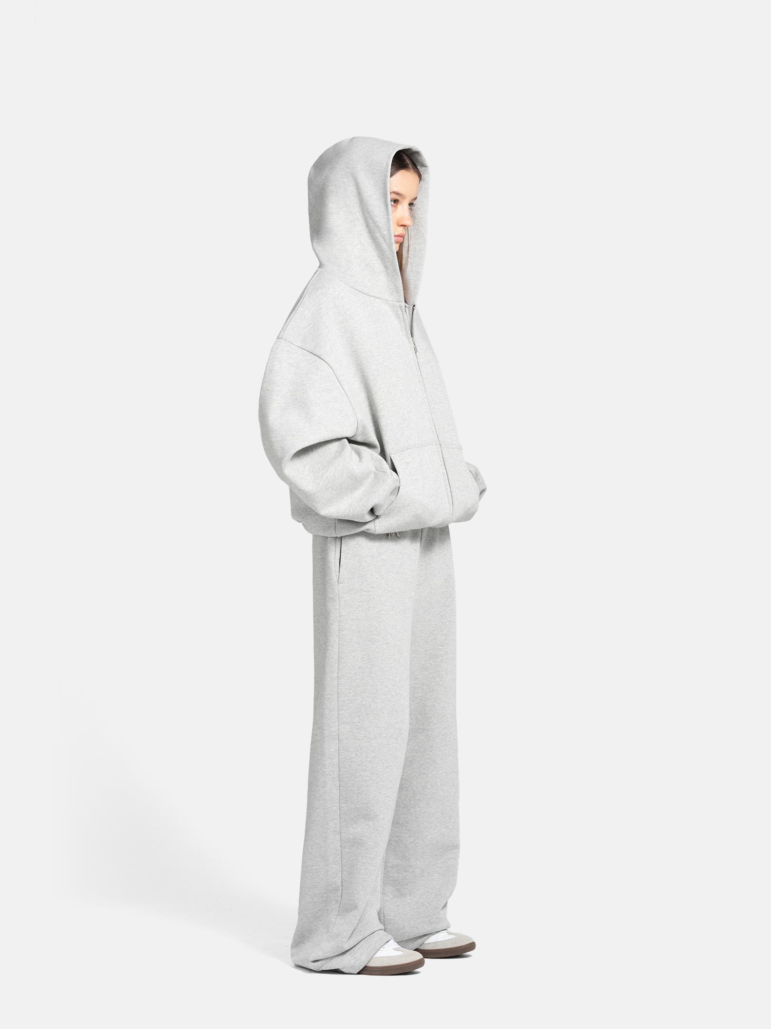 THE BLANC ZIP HOODIE - GRAY