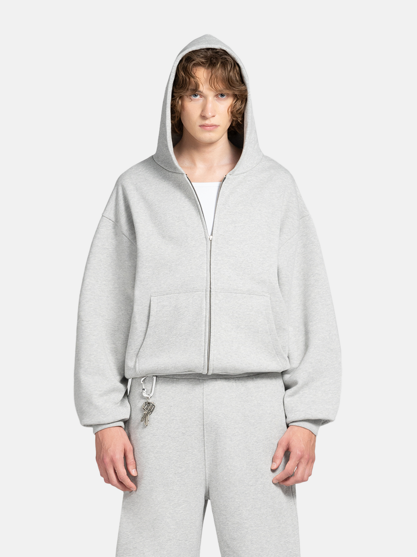 THE BLANC ZIP HOODIE - GRAY