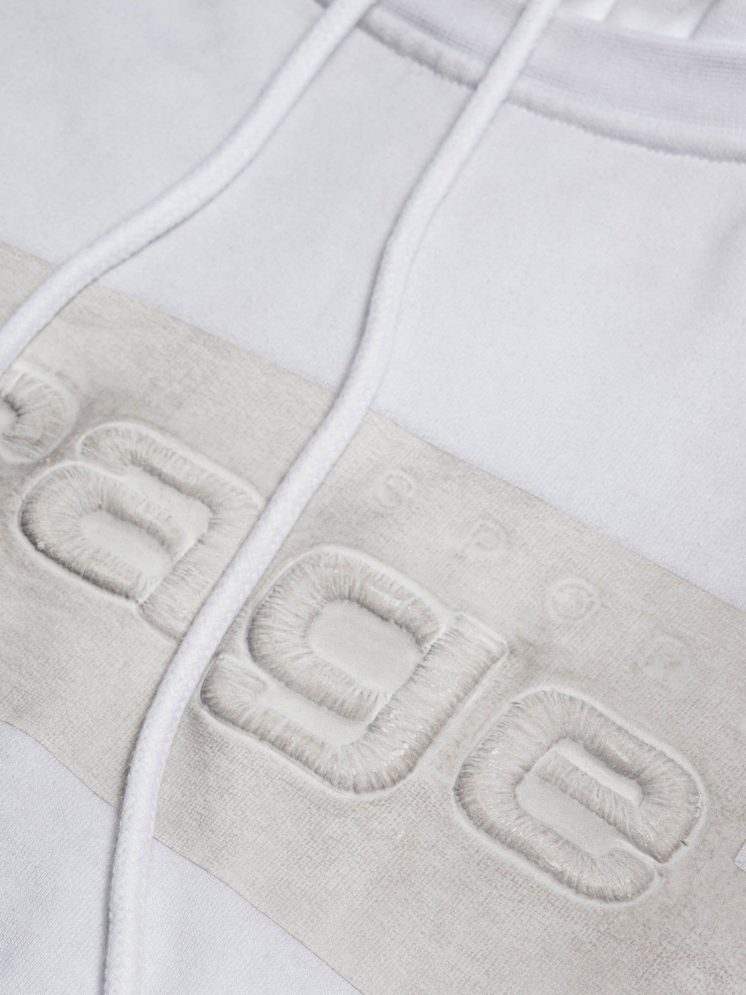 TAPE HOODIE – DIRTY WHITE