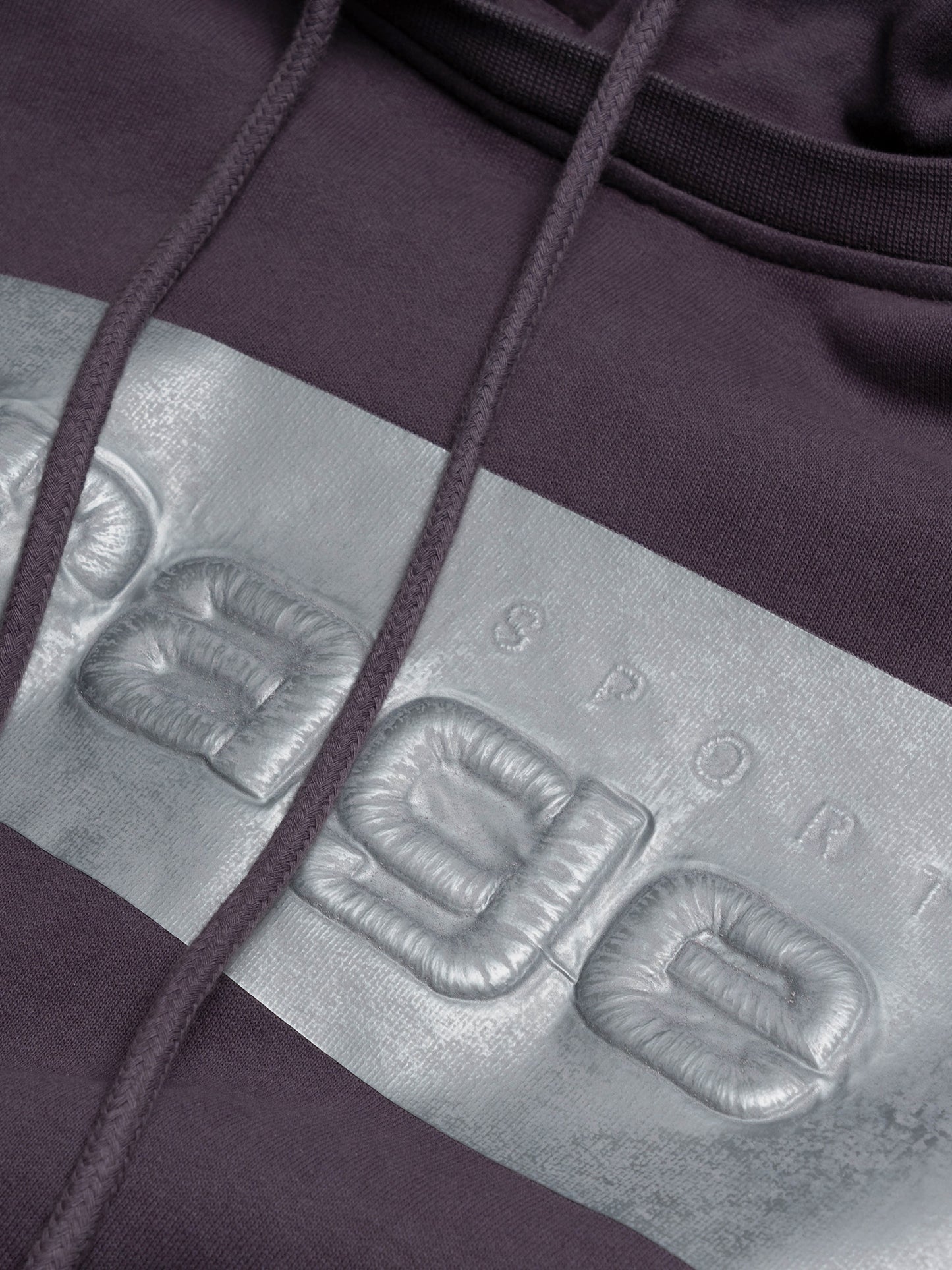 TAPE HOODIE - AUBERGINE