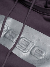 TAPE HOODIE – AUBERGINE