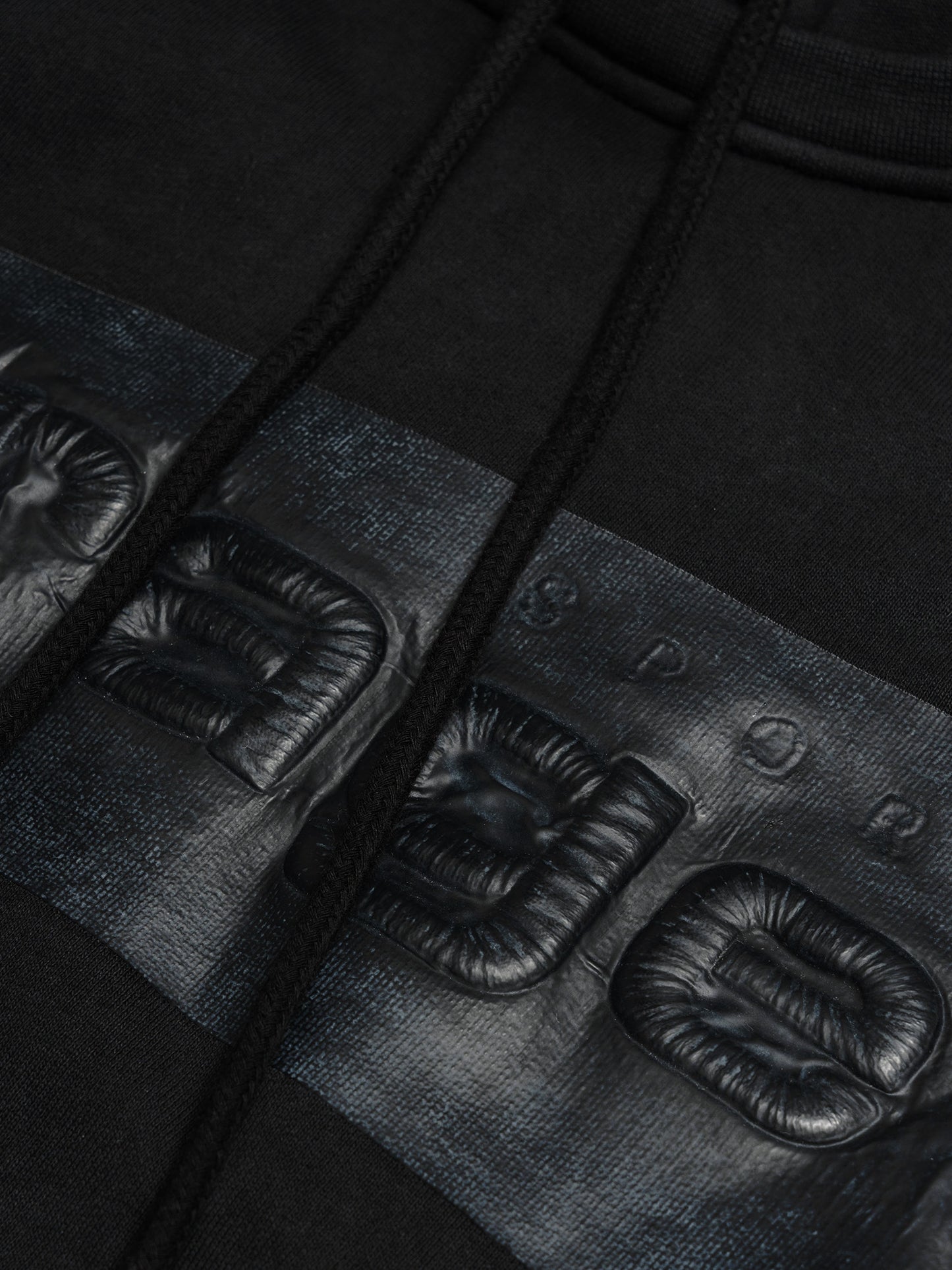 TAPE HOODIE - BLACK