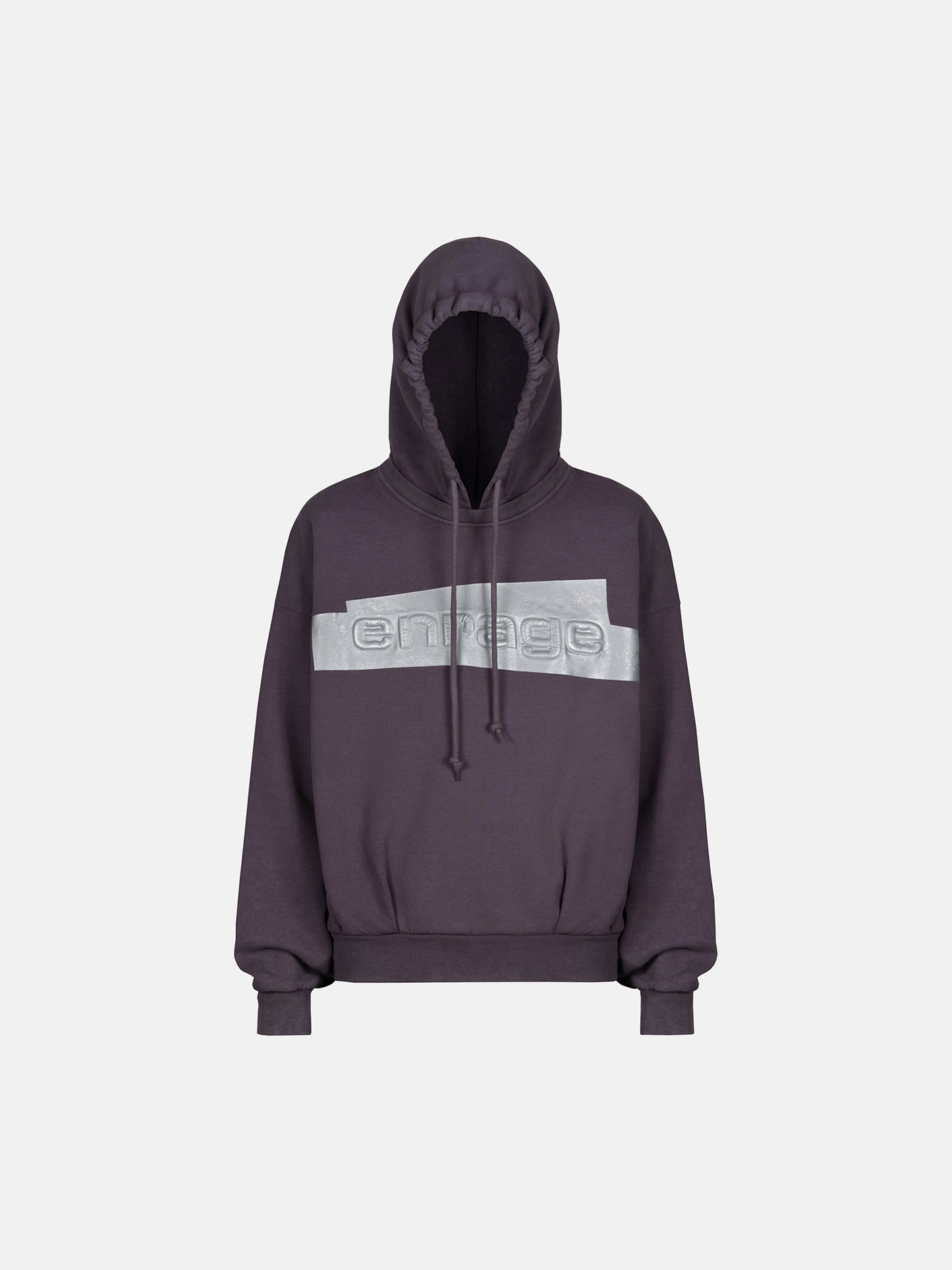 TAPE HOODIE - AUBERGINE