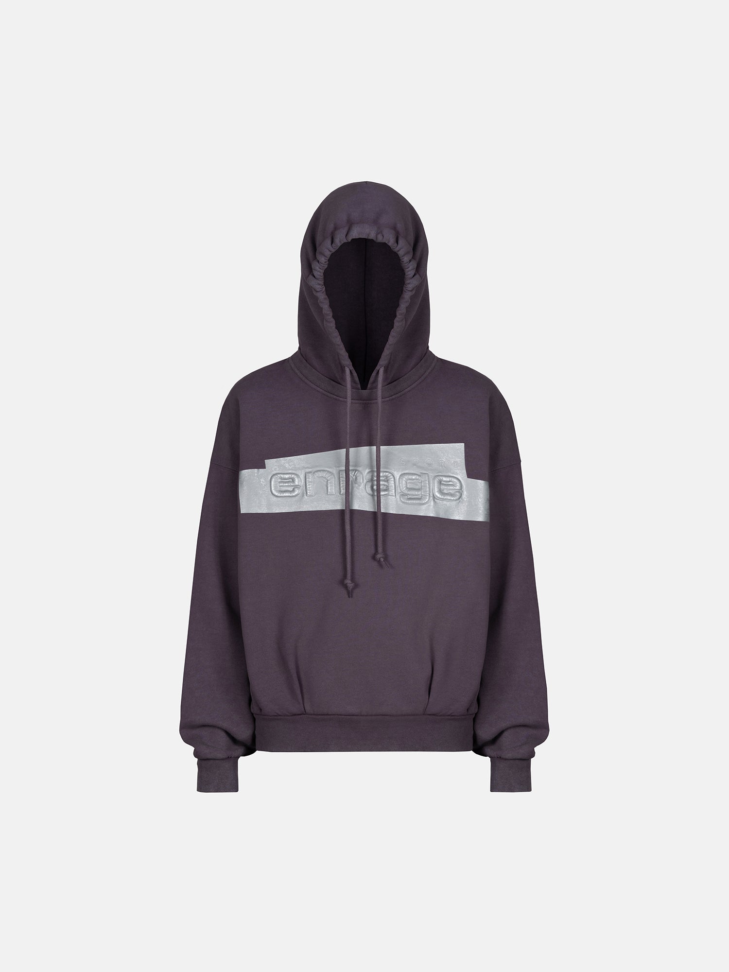 TAPE HOODIE – AUBERGINE