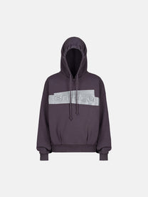TAPE HOODIE – AUBERGINE