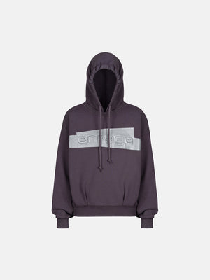 TAPE HOODIE – AUBERGINE