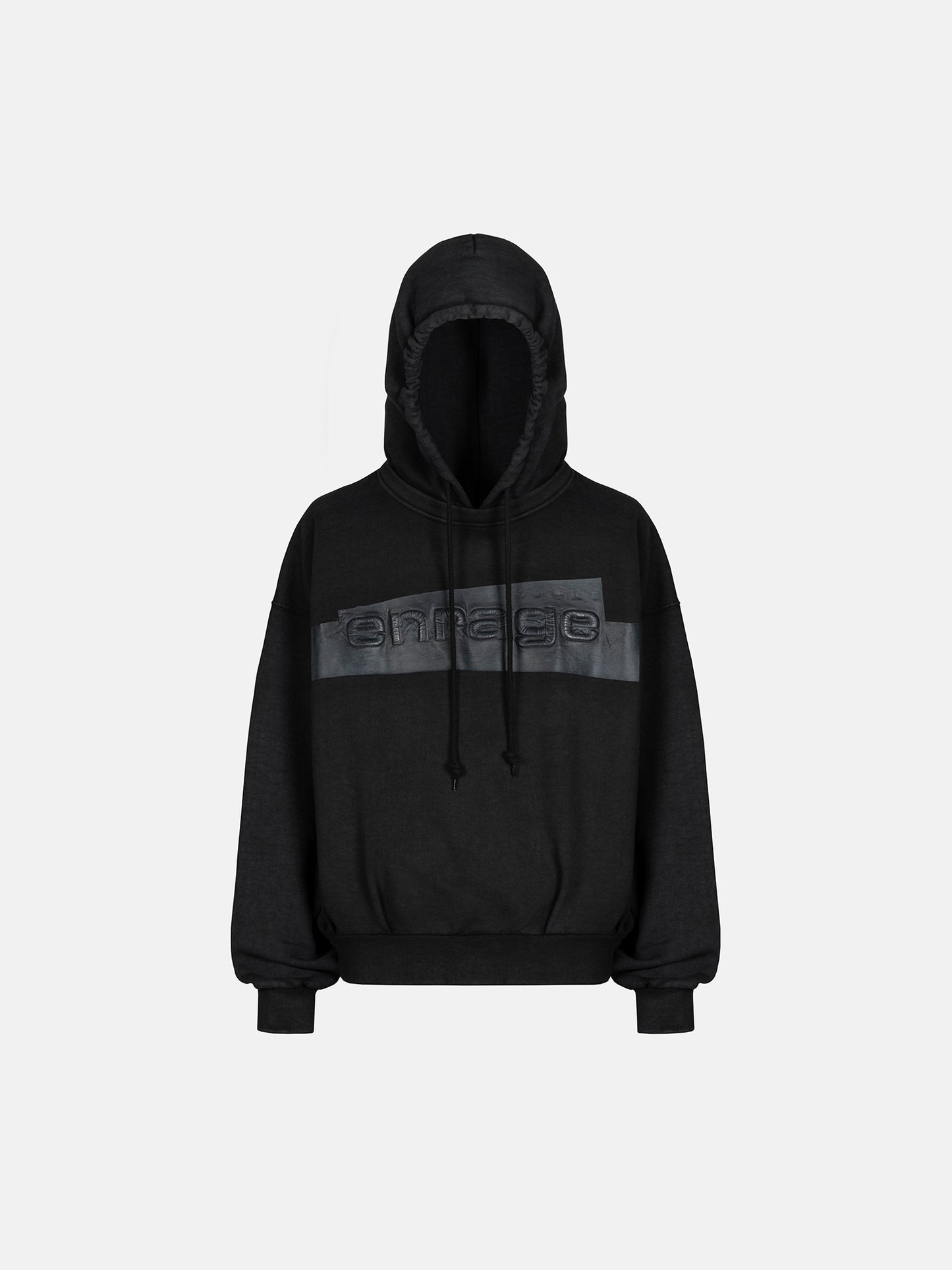 TAPE HOODIE - BLACK