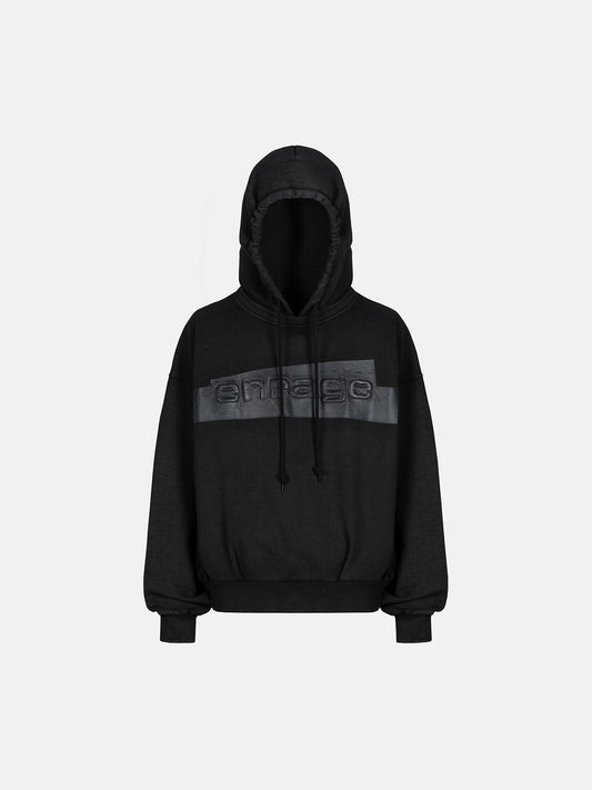 TAPE HOODIE - BLACK