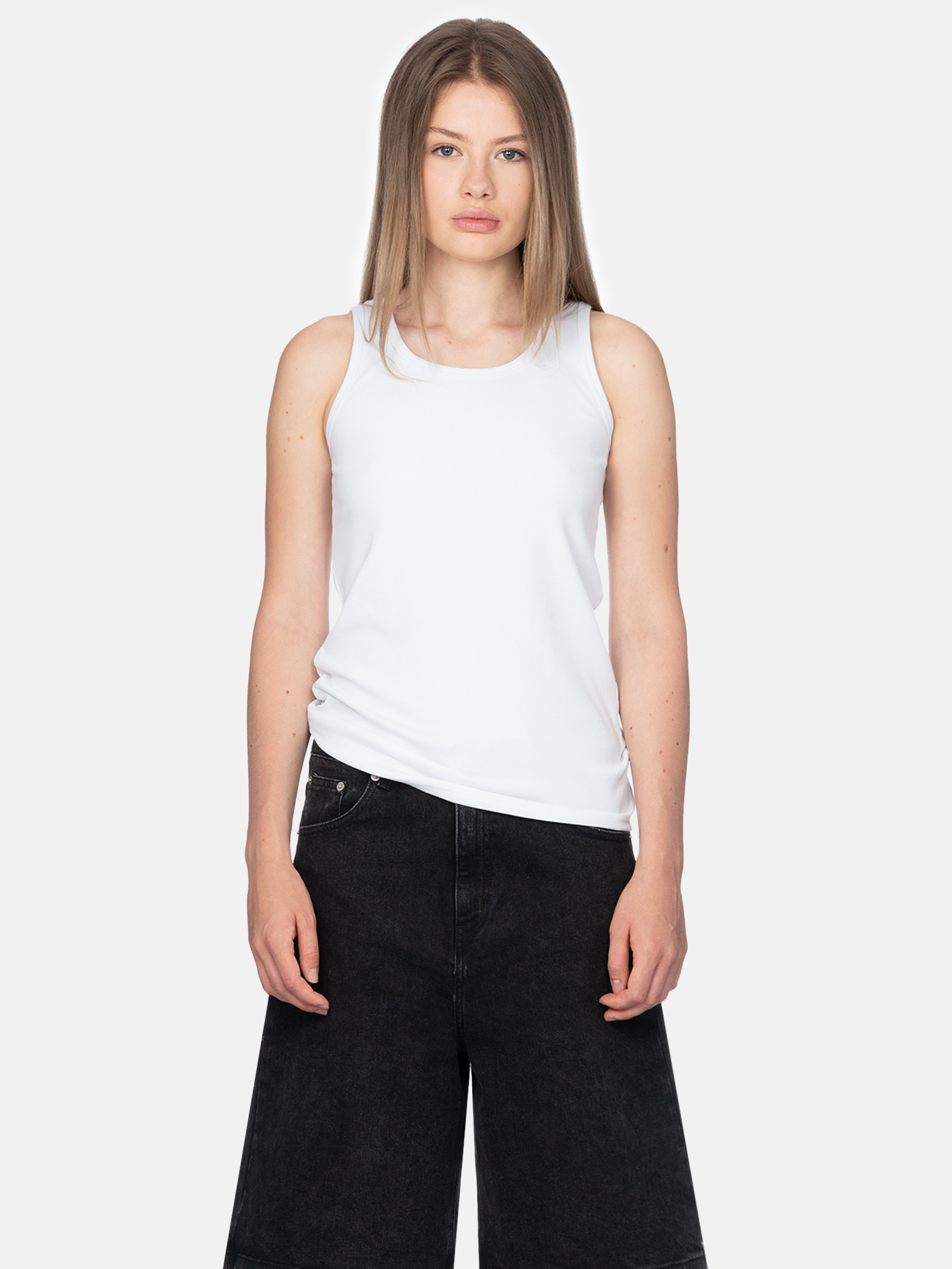 BLANC GERIPPT TANK TOP - 3ER PACK