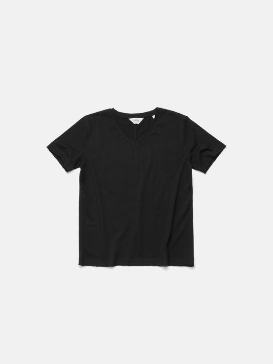 V-NECK TEE - BLACK