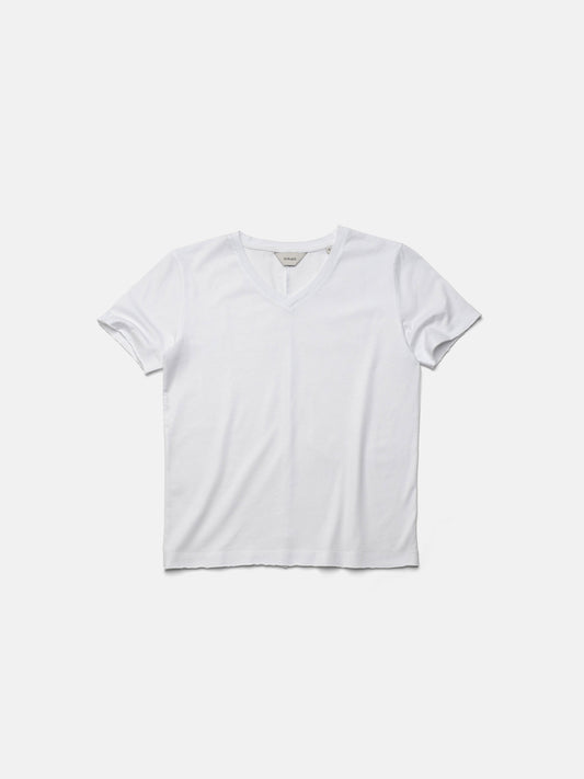 V-NECK TEE - WHITE