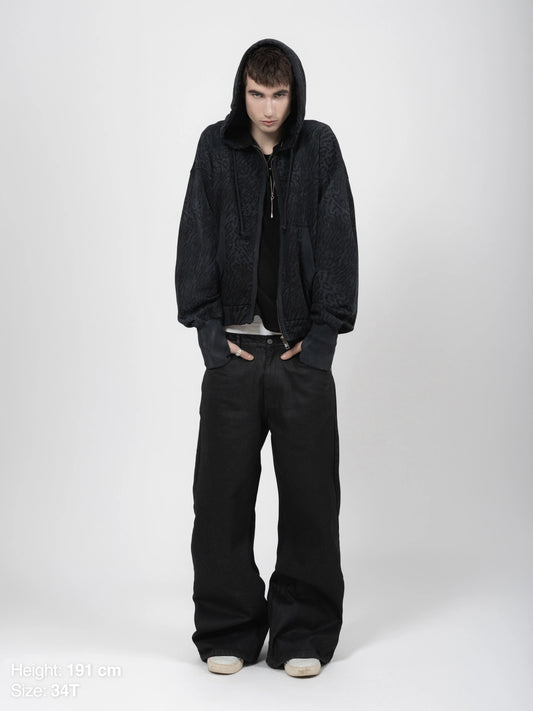 BOOTCUT JEANS - WAXED BLACK