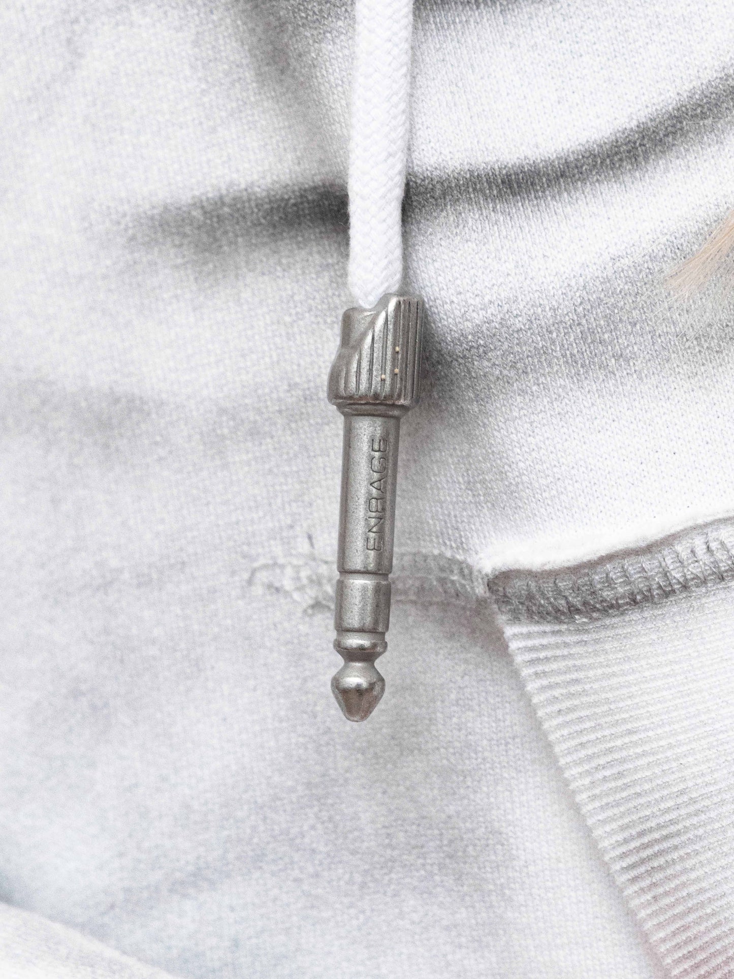 DIRTY SPRAY ZIP HOODIE - WHITE