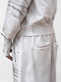SCHMUTZIGE SPRAY-SWEATPANTS - WEISS