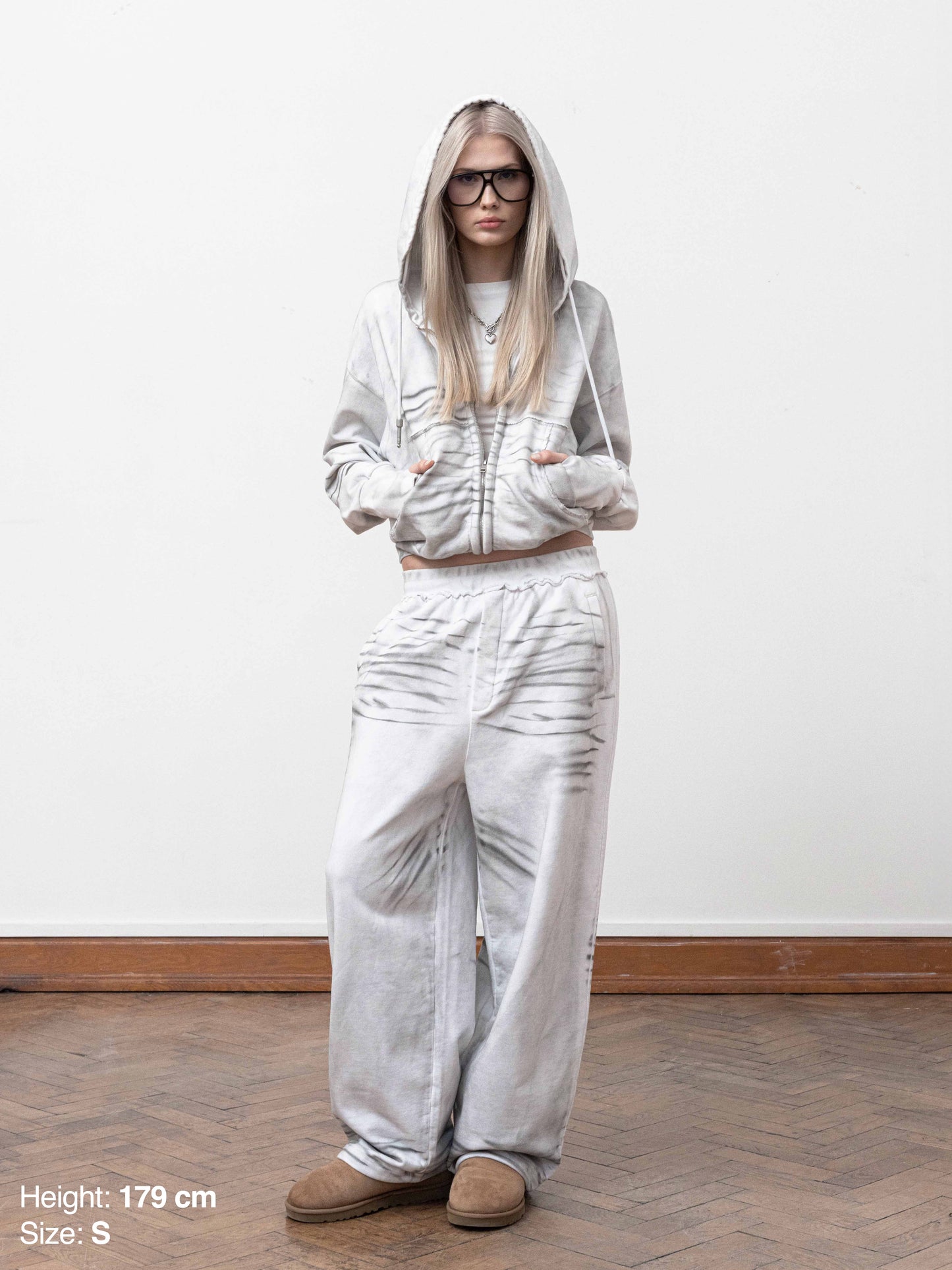 DIRTY SPRAY SWEATPANTS - WHITE