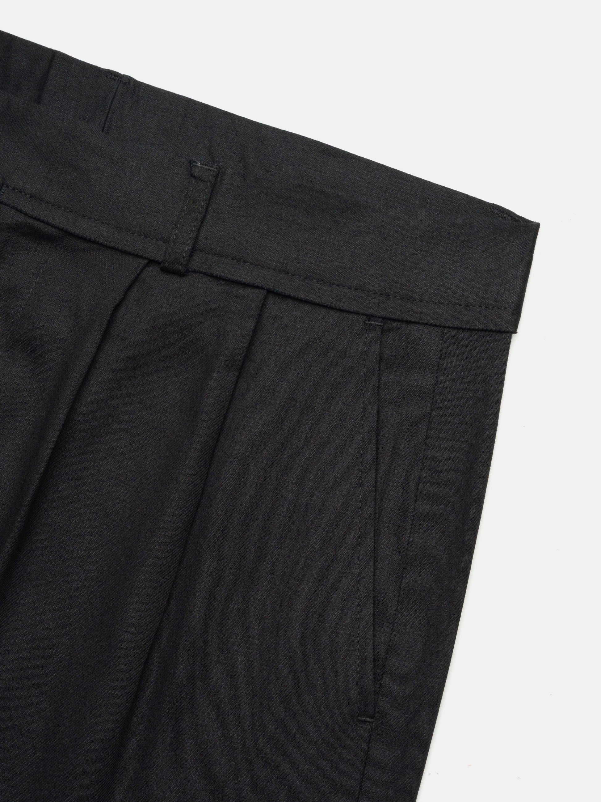WORN CAPRI PANTS - BLACK