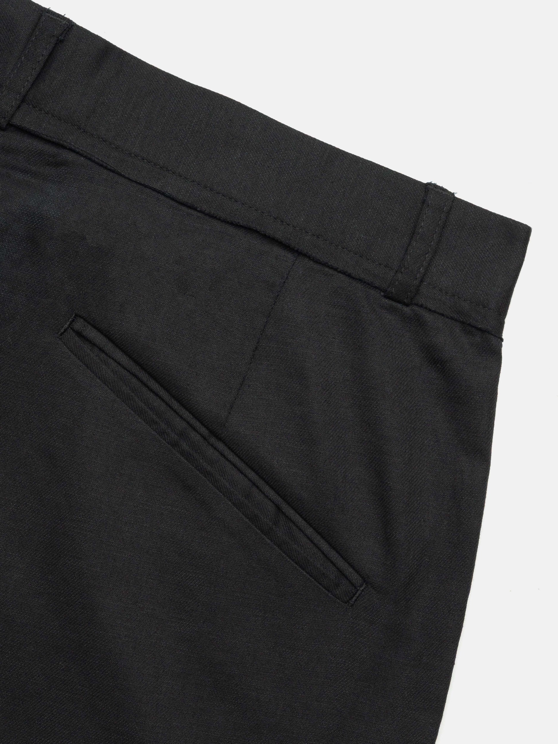 WORN CAPRI PANTS - BLACK
