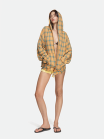 FLANNEL HOODIE - YELLOW