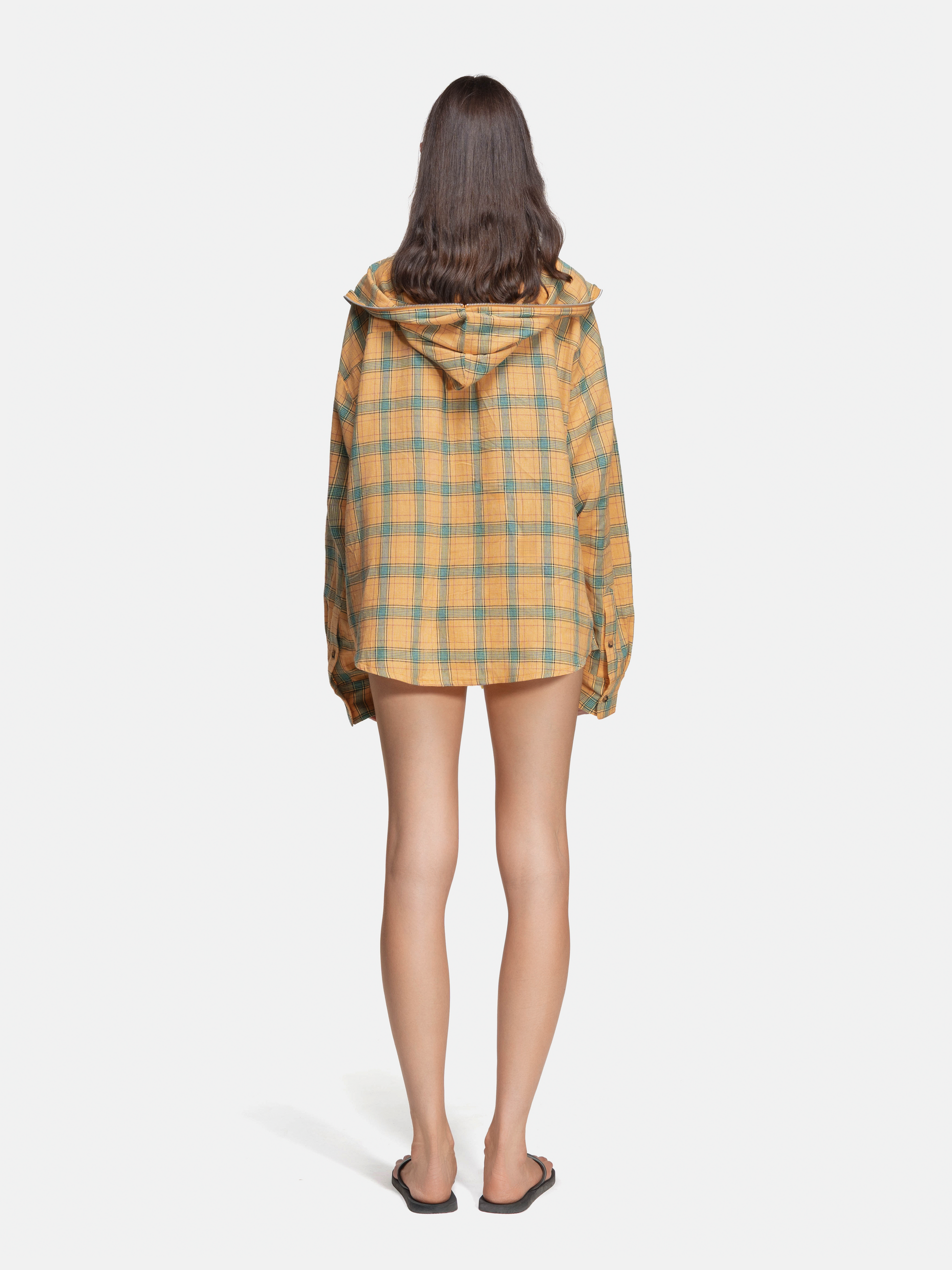 FLANNEL HOODIE - YELLOW