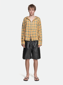 FLANNEL HOODIE - YELLOW
