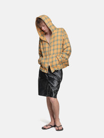 FLANEL HOODIE - YELLOW