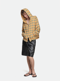 FLANNEL HOODIE - YELLOW
