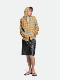 FLANNEL HOODIE - YELLOW