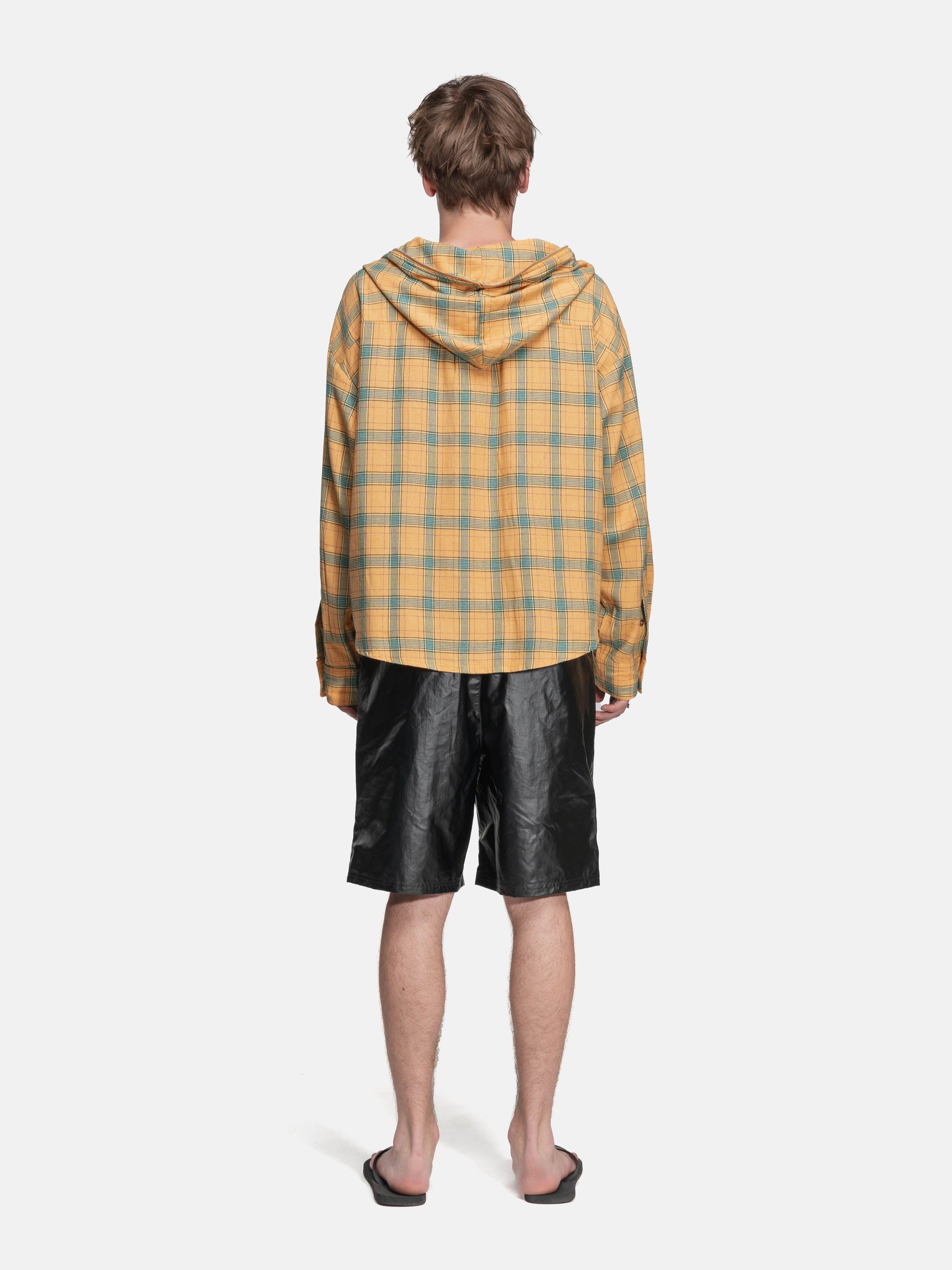 FLANEL HOODIE - YELLOW