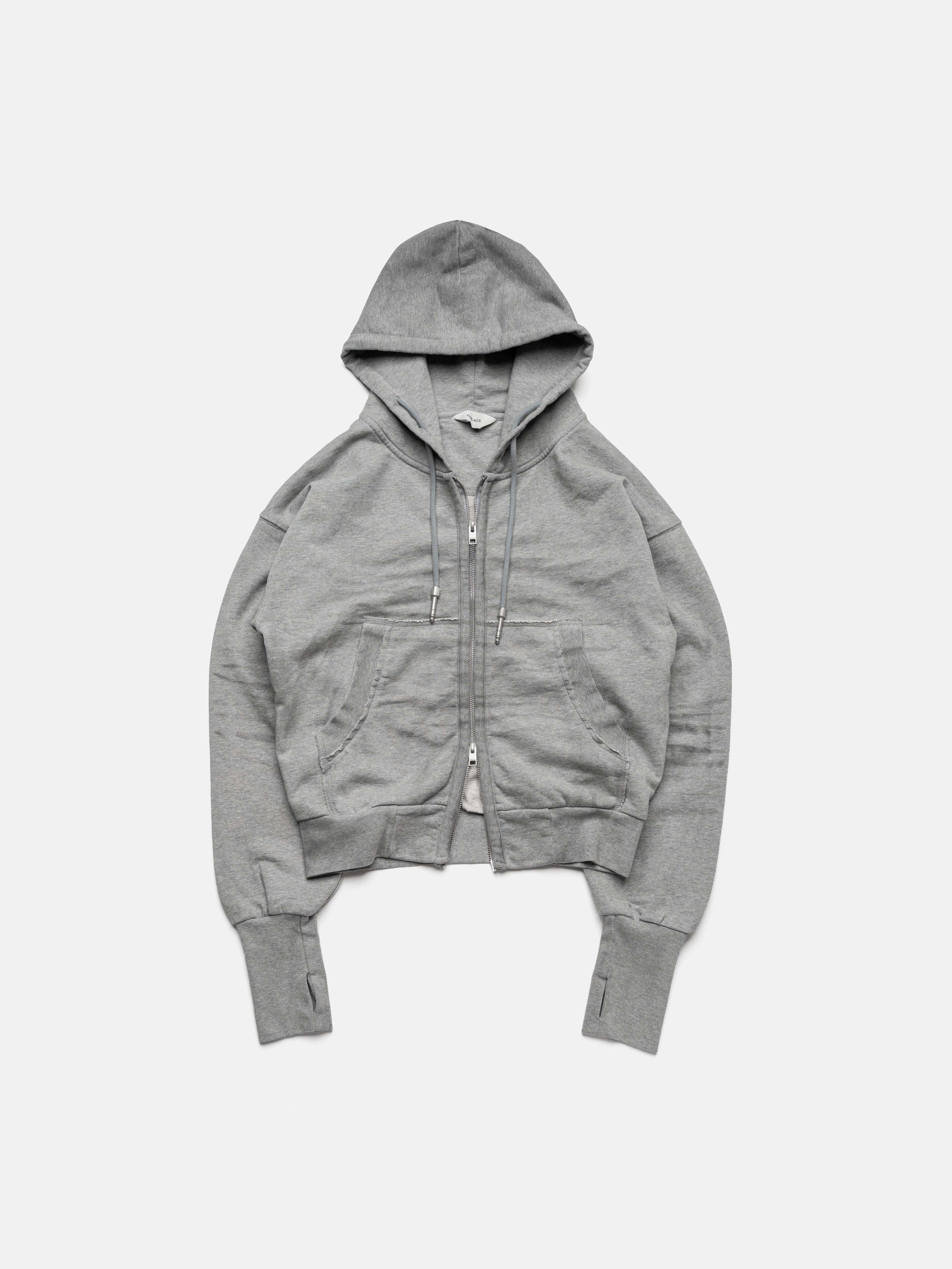 DIRTY SPRAY ZIP HOODIE - GRAY