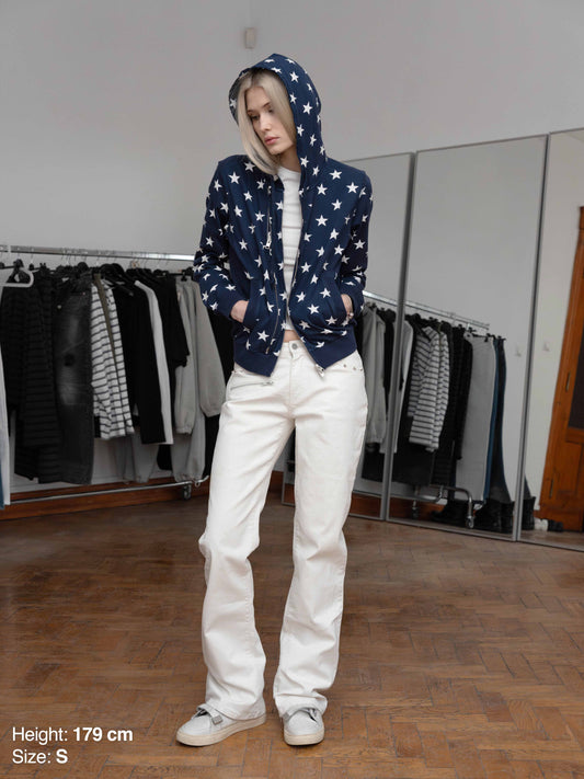 SLIM ZIP HOODIE - STARS